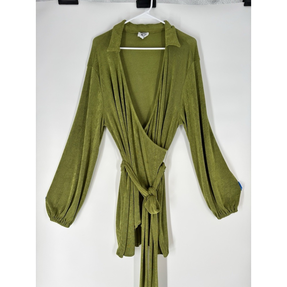 Princess Polly Party Time Mini Wrap Dress Sz 12 Sexy Boho HOCO Going Out 70s - Picture 2 of 10